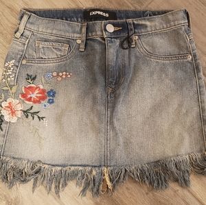 Express denim mini skirt